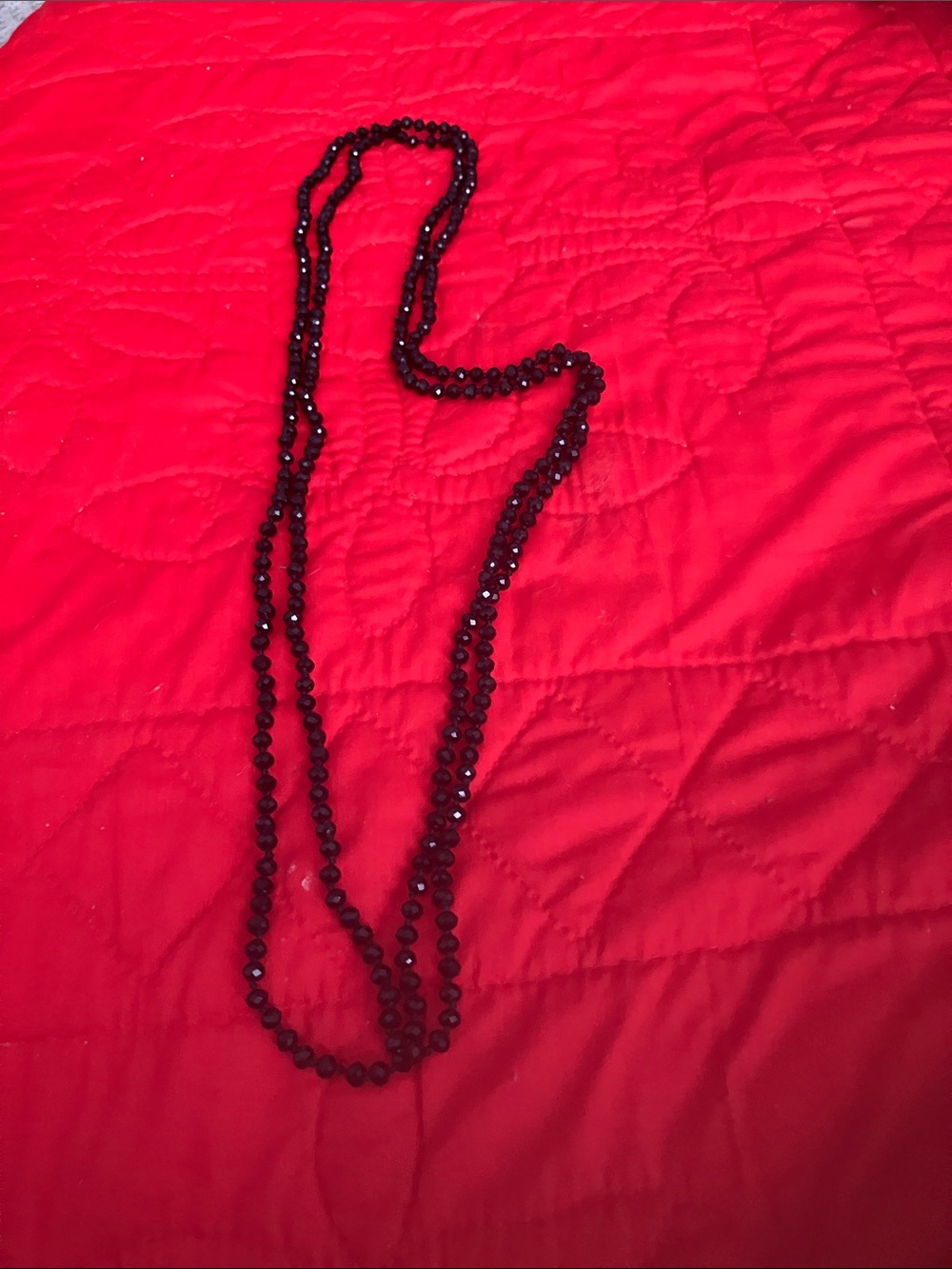 Black Beaded Long Necklace - Women Jewelry